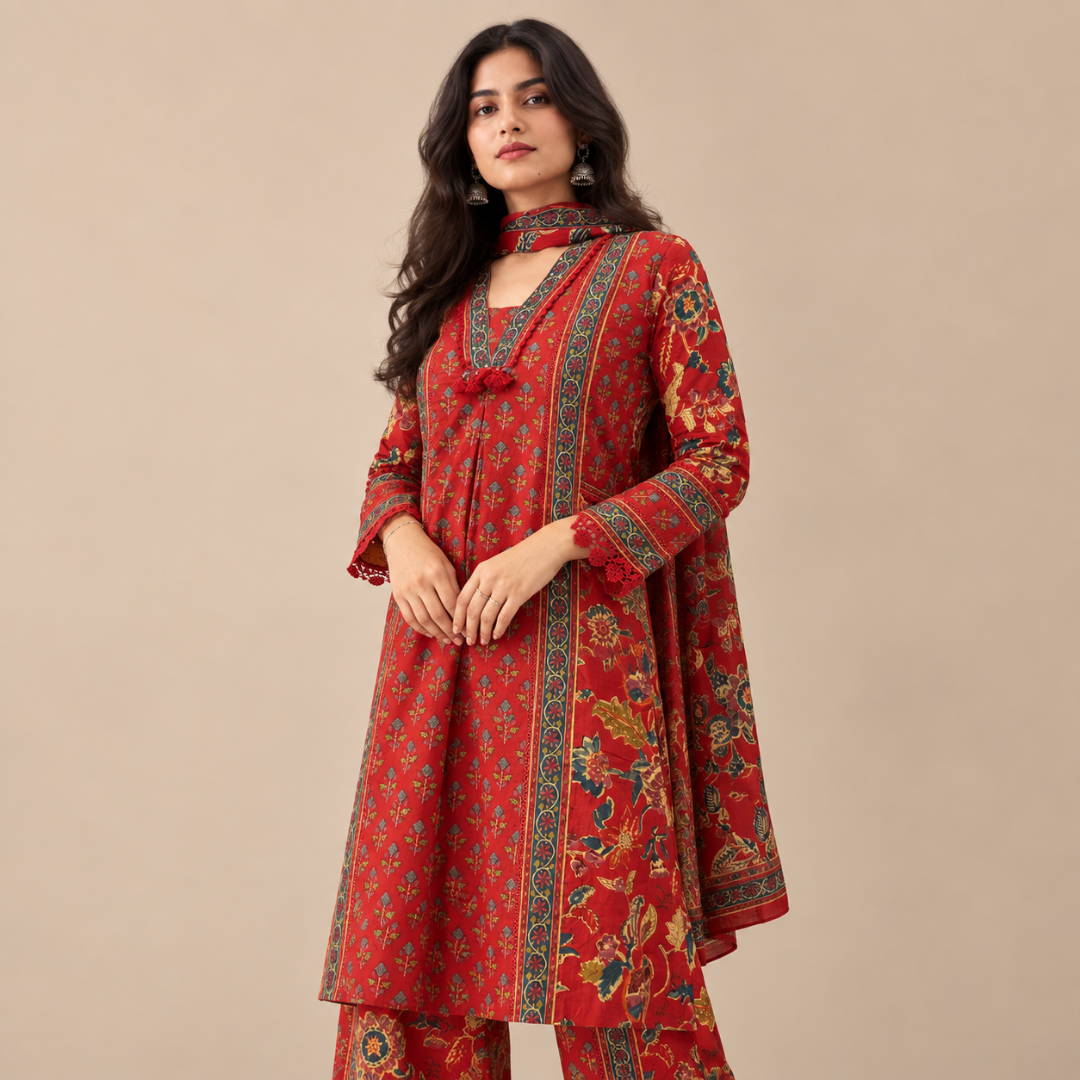 Gulnaar - Printed Suit set