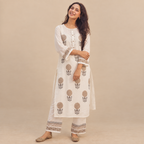 Serene Ivory - Hand-block Printed Kurta Set