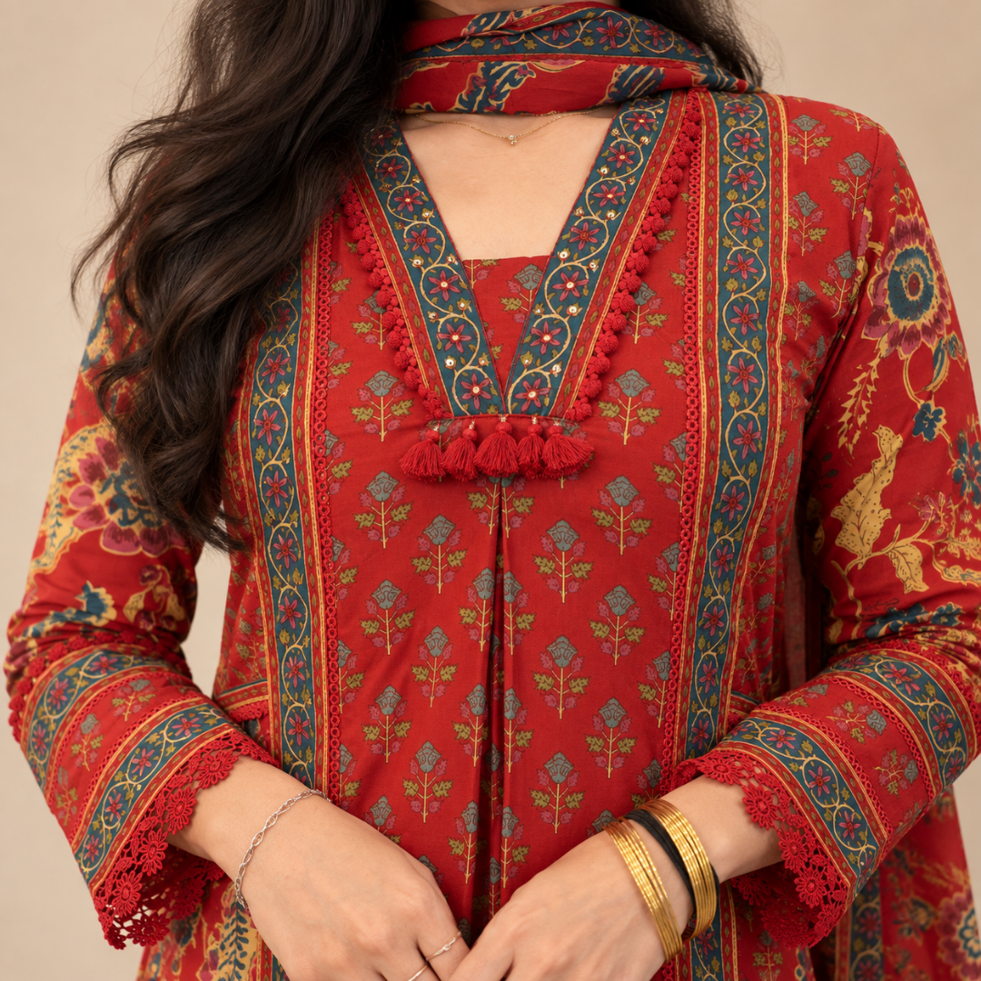 Gulnaar - Printed Suit set