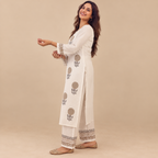 Serene Ivory - Hand-block Printed Kurta Set