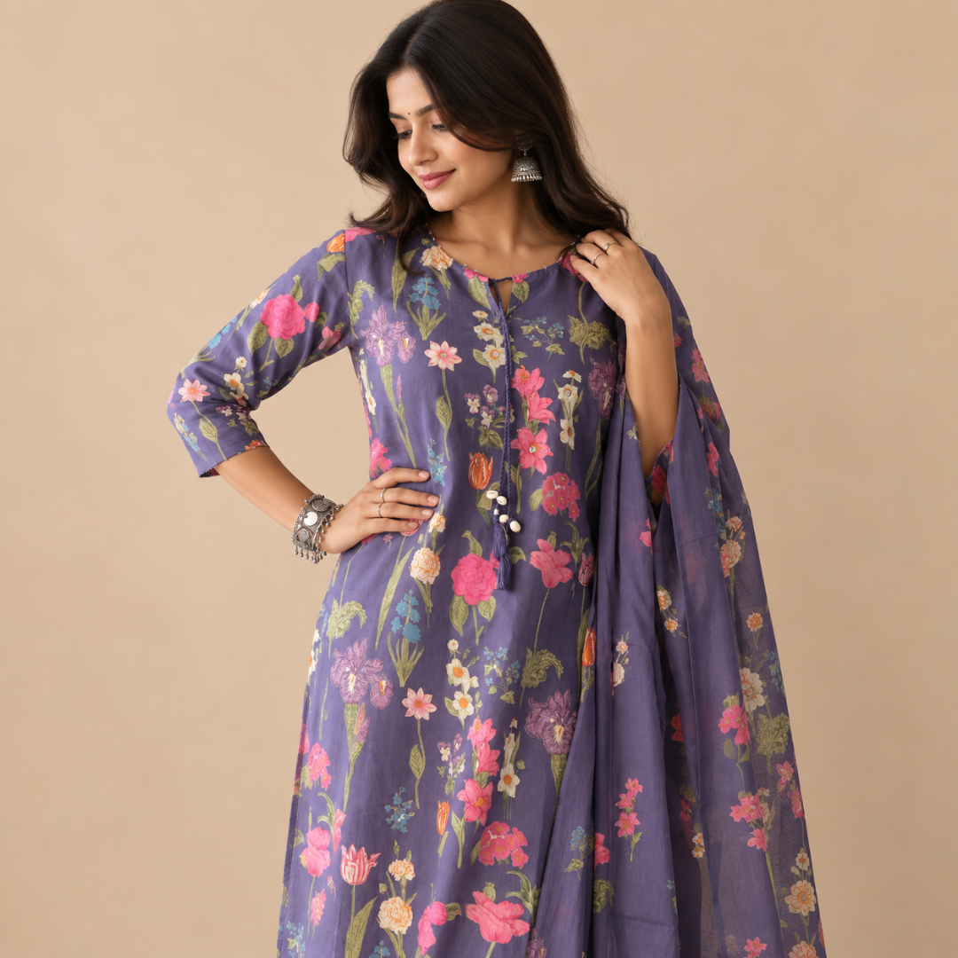 Gulbagh - Floral Printed Suit Set