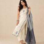 Noor - Spaghetti Suit Set with Kota Doria Dupatta