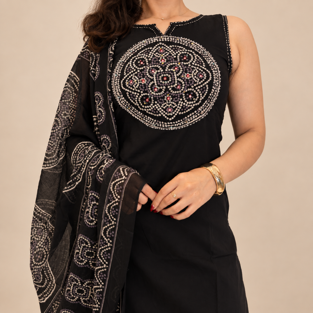 Mandala Echo – Bandhani Printed Suit Set
