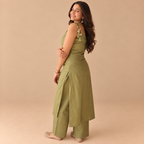 Shell and Mirror Set – Mirror-embroidered cotton kurta set