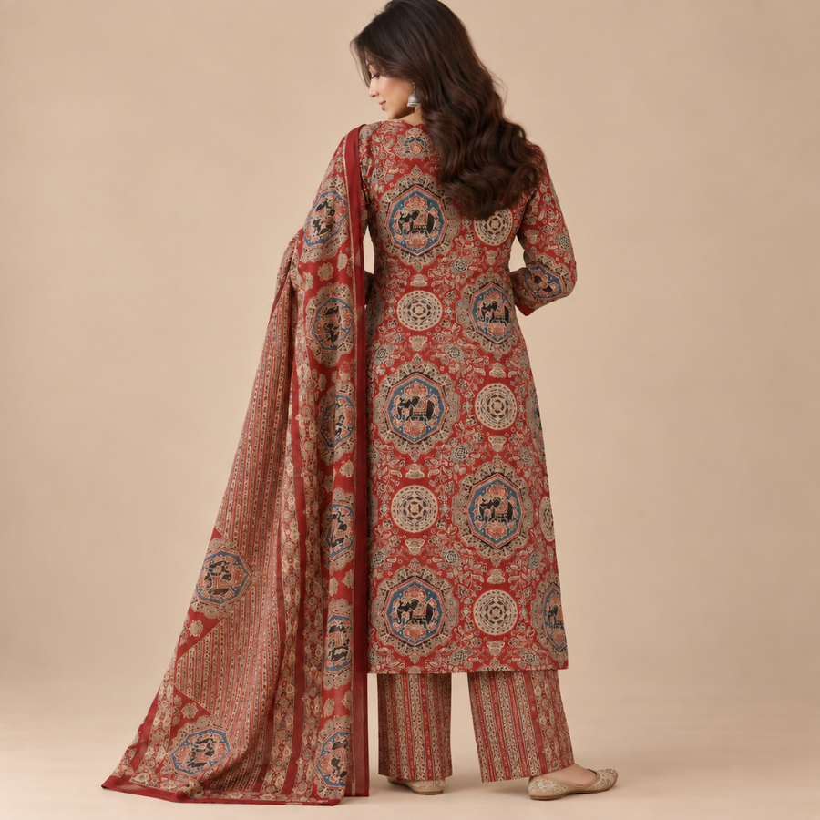 Raag - Ajrakh Print Suit Set