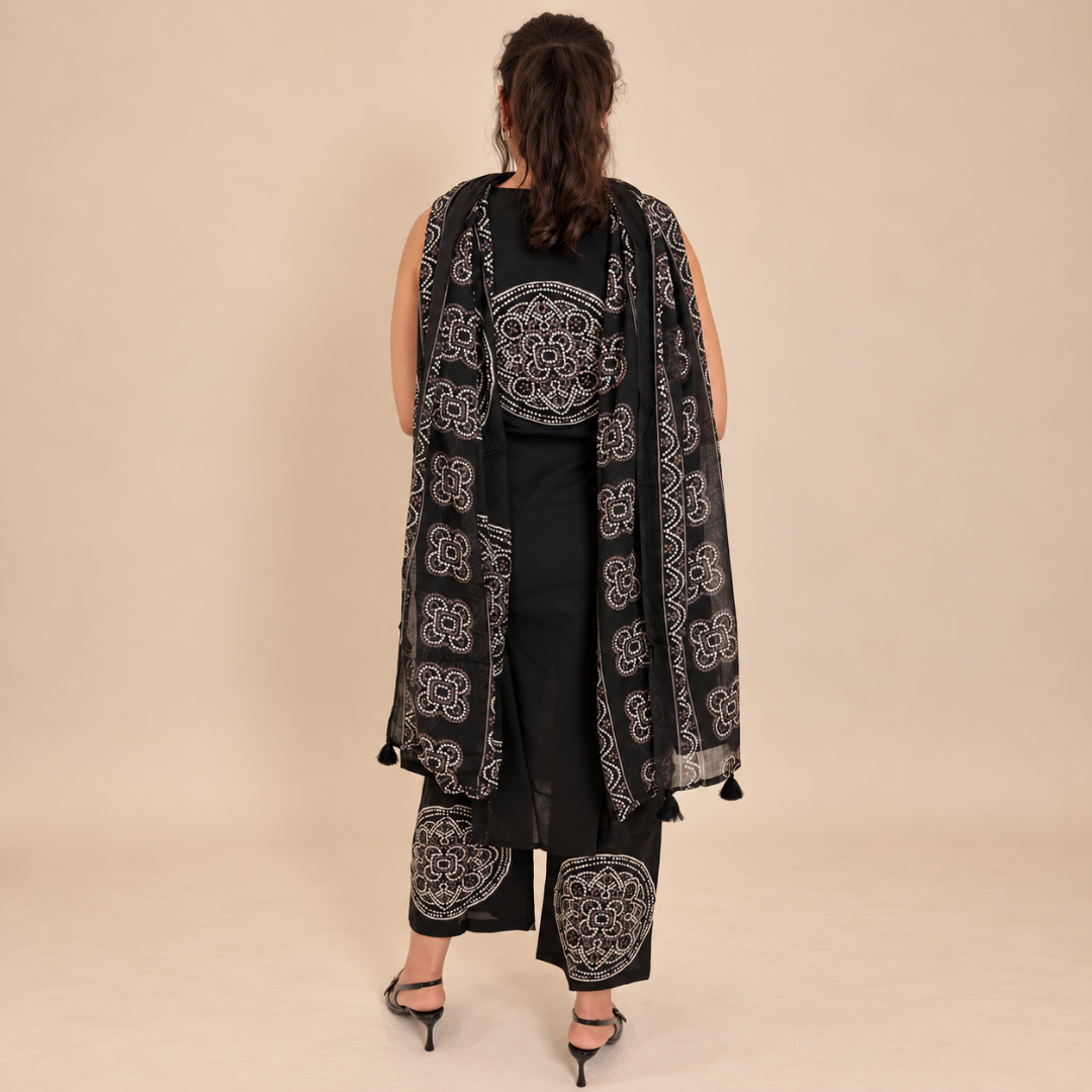 Mandala Echo – Bandhani Printed Suit Set