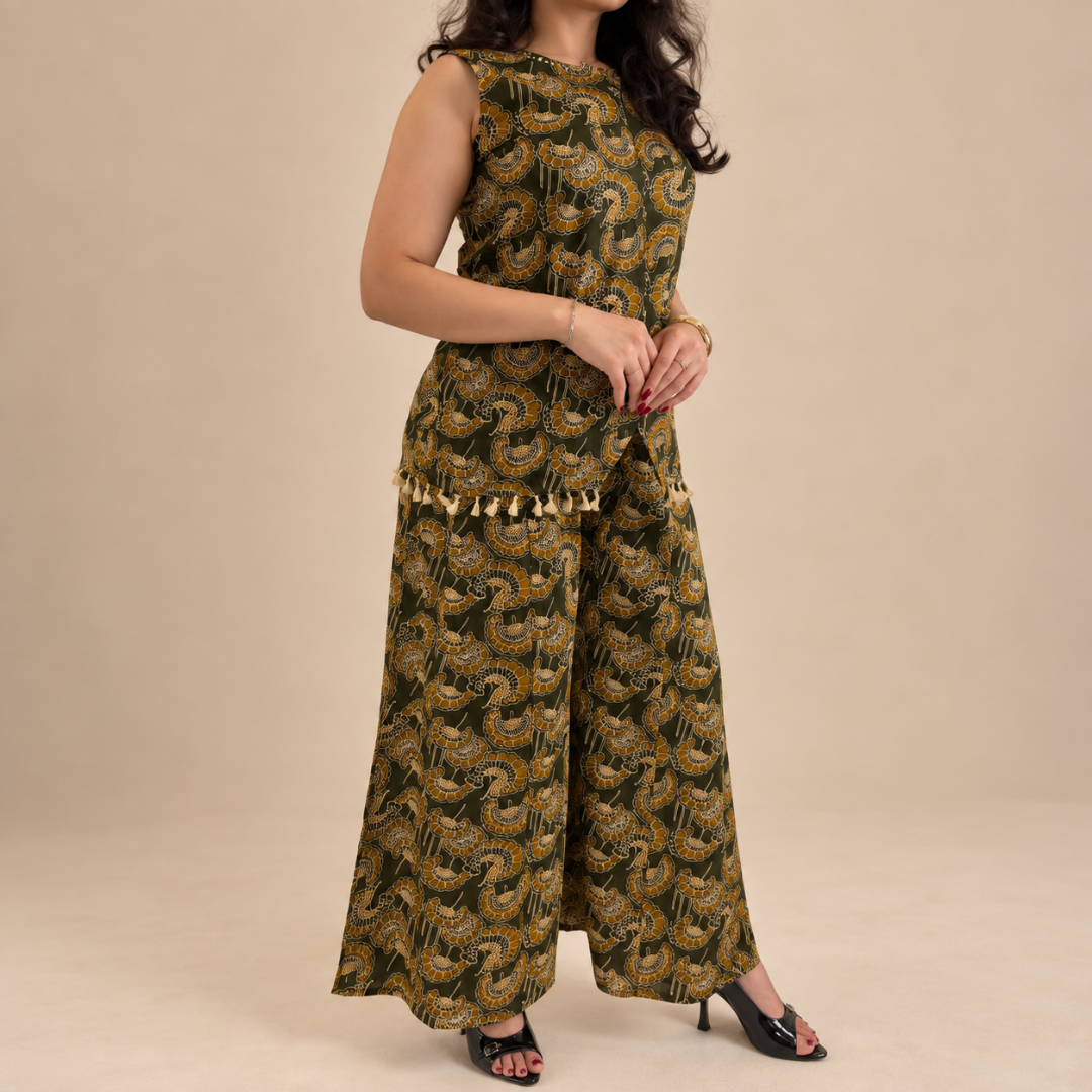 Paisley Poetry – Printed Sleeveless Co-Ord Set