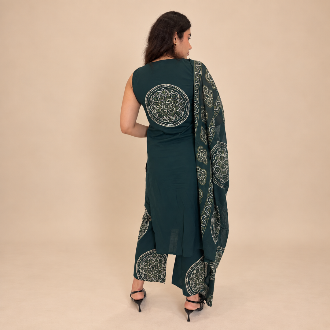 Mandala Echo – Bandhani Printed Suit Set