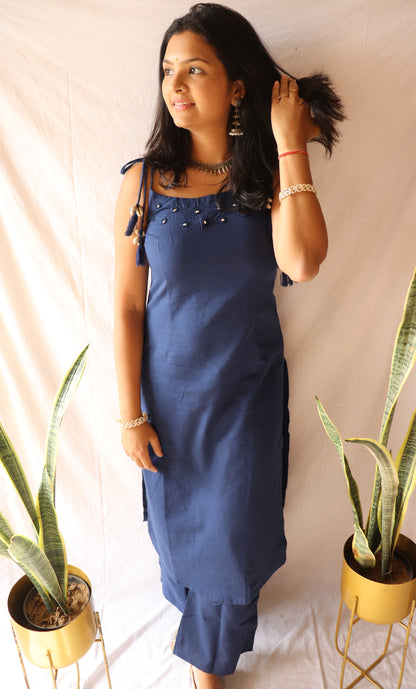 Indigo allure - Blue dori kurta set