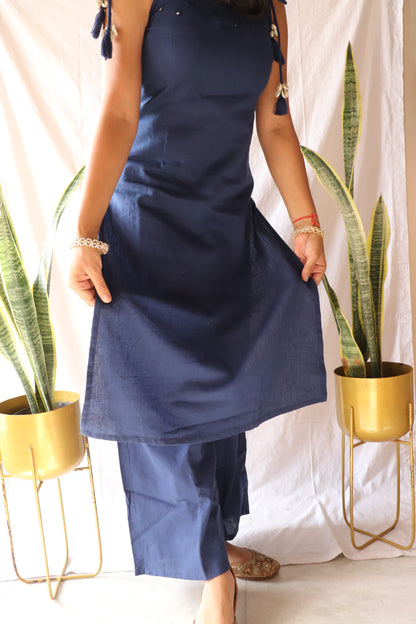Indigo allure - Blue dori kurta set