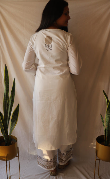 Serene Ivory - Hand-block Printed Kurta Set