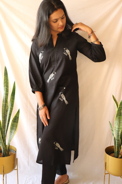 Midnight Melody - Embroidered Suit Set