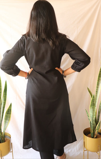 Midnight Melody - Embroidered Suit Set