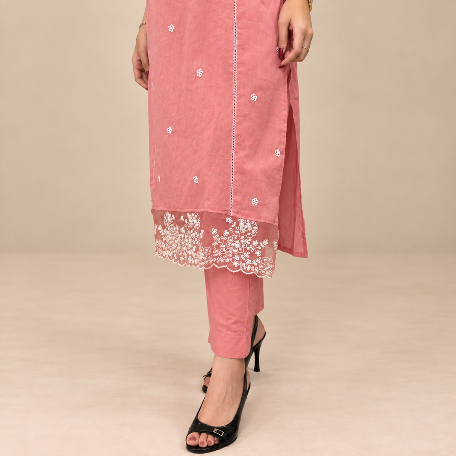 Twilight Bloom - Embroidered Net suit - Gul Collection
