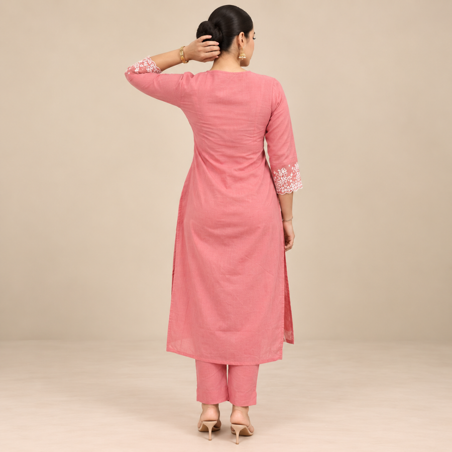 Twilight Bloom - Embroidered Net suit - Gul Collection