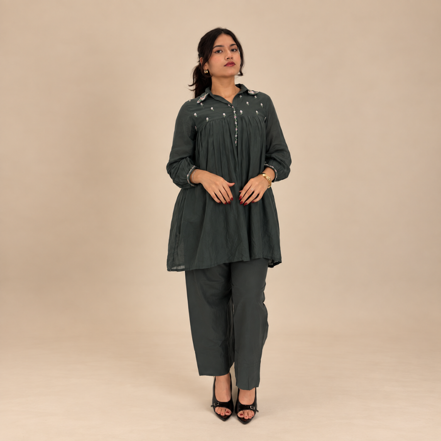 Bloom Bootis – Floral Embroidered Co-Ord Set - Gul Collection