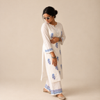 Indigo Bloom - Hand-block Printed Kurta Set